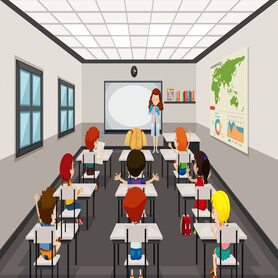 Classroom with students